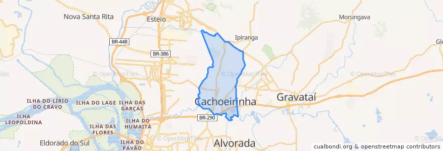 Mapa de ubicacion de Cachoeirinha.