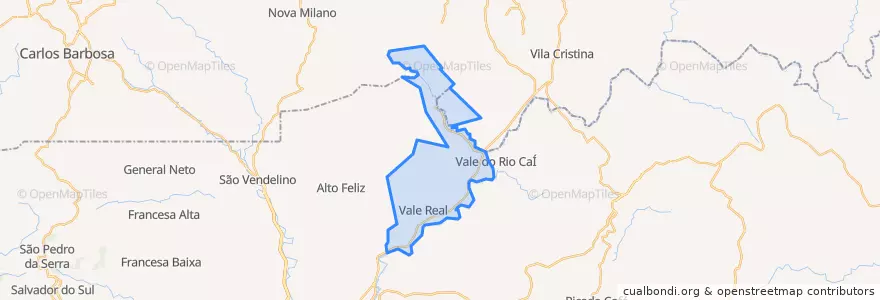 Mapa de ubicacion de Vale Real.