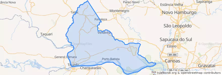 Mapa de ubicacion de Triunfo.
