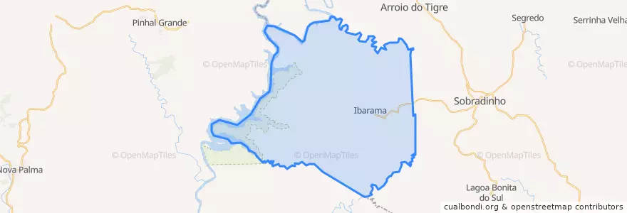 Mapa de ubicacion de Ibarama.
