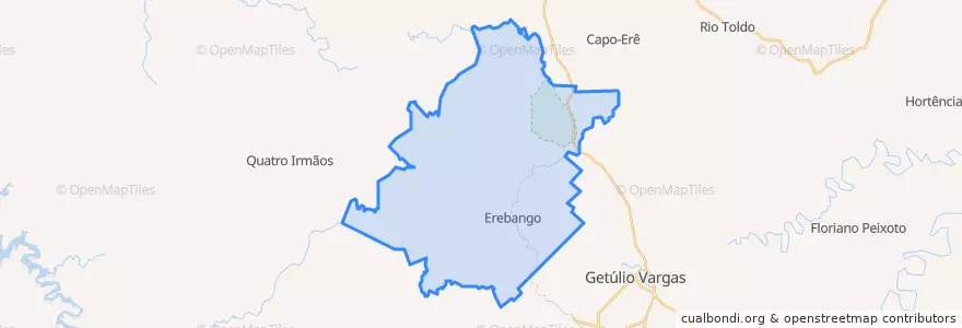 Mapa de ubicacion de Erebango.