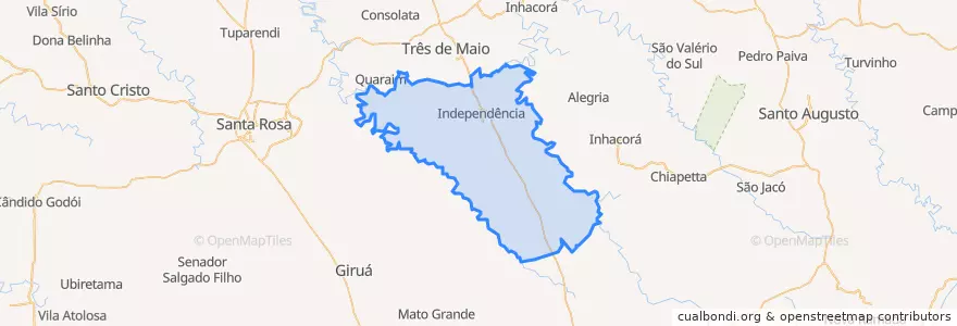 Mapa de ubicacion de Independência.