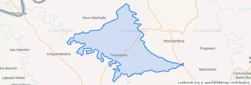 Mapa de ubicacion de Tucunduva.