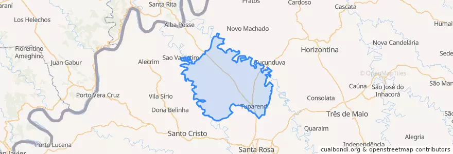 Mapa de ubicacion de Tuparendi.
