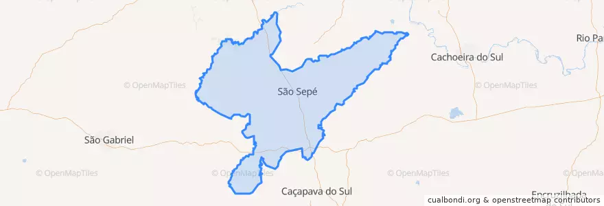Mapa de ubicacion de São Sepé.