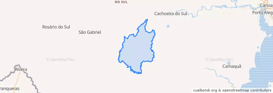 Mapa de ubicacion de Caçapava do Sul.