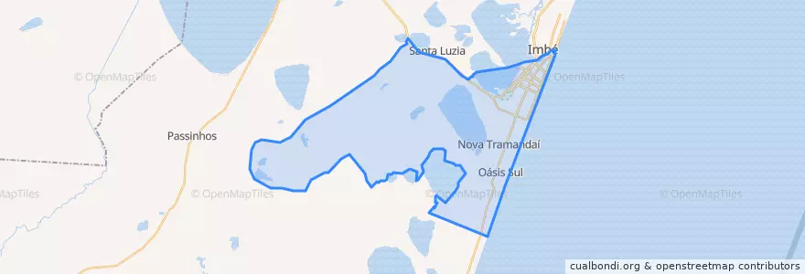Mapa de ubicacion de Tramandaí.