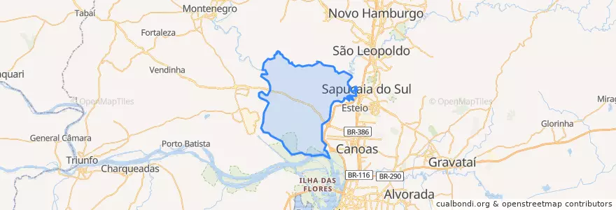 Mapa de ubicacion de Nova Santa Rita.