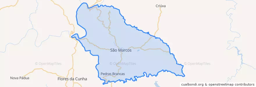 Mapa de ubicacion de São Marcos.