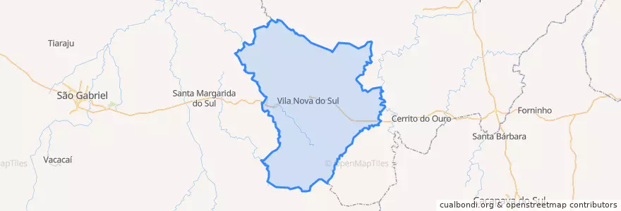Mapa de ubicacion de Vila Nova do Sul.