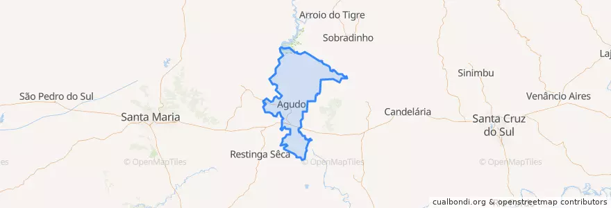 Mapa de ubicacion de Agudo.