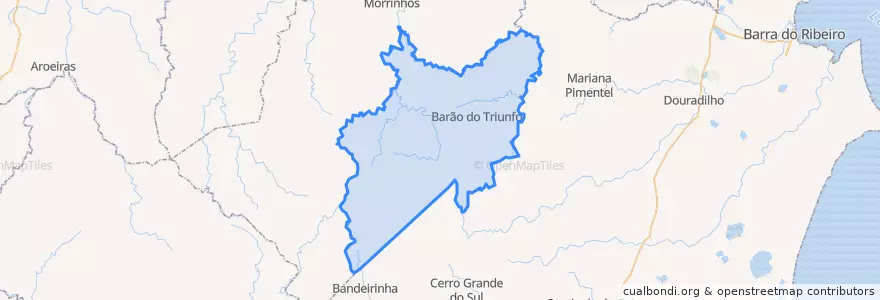 Mapa de ubicacion de Barão do Triunfo.