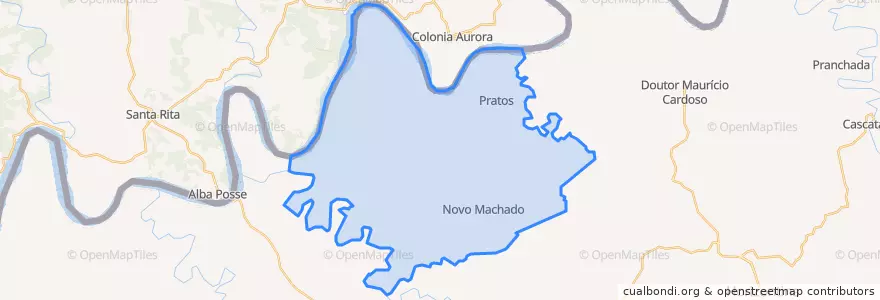 Mapa de ubicacion de Novo Machado.