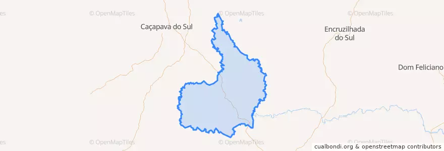 Mapa de ubicacion de Santana da Boa Vista.