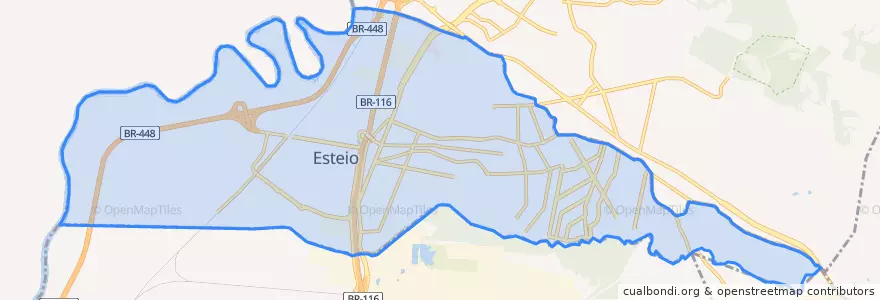 Mapa de ubicacion de Esteio.