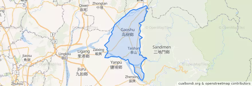 Mapa de ubicacion de 高樹鄉.