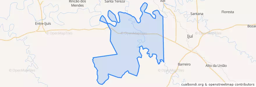 Mapa de ubicacion de Coronel Barros.