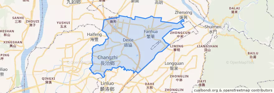 Mapa de ubicacion de Changzhi.