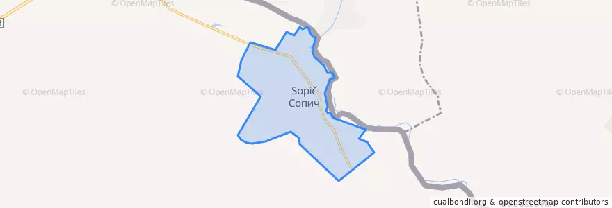 Mapa de ubicacion de Сопич.