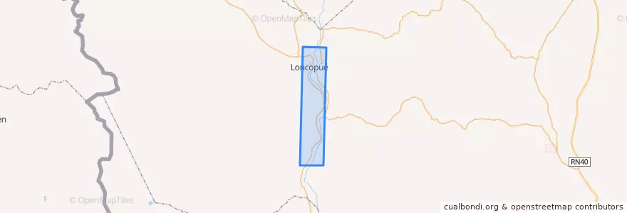 Mapa de ubicacion de Límite municipio de Loncopué.