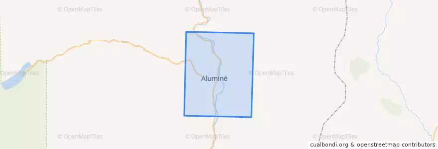 Mapa de ubicacion de Límite municipio de Aluminé.