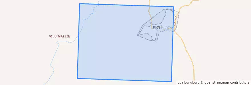 Mapa de ubicacion de Límite municipio de El Cholar.
