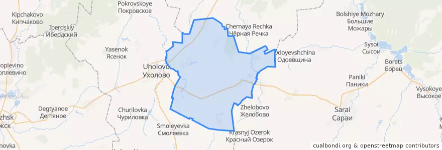 Mapa de ubicacion de Калининское сельское поселение.