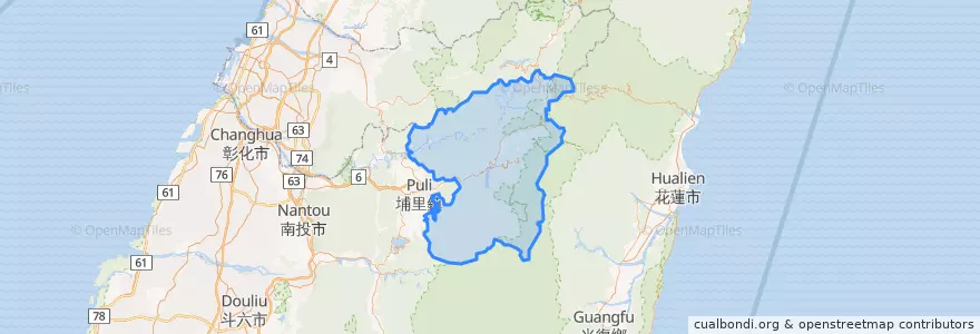 Mapa de ubicacion de 仁愛鄉.