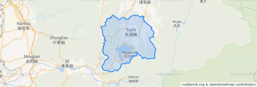 Mapa de ubicacion de Yuchi.