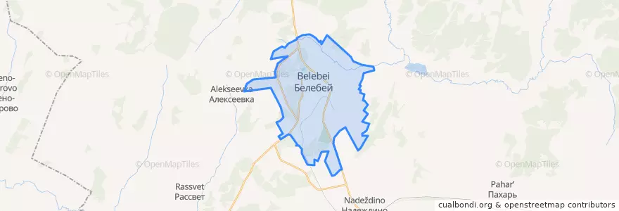 Mapa de ubicacion de городское поселение Белебей.