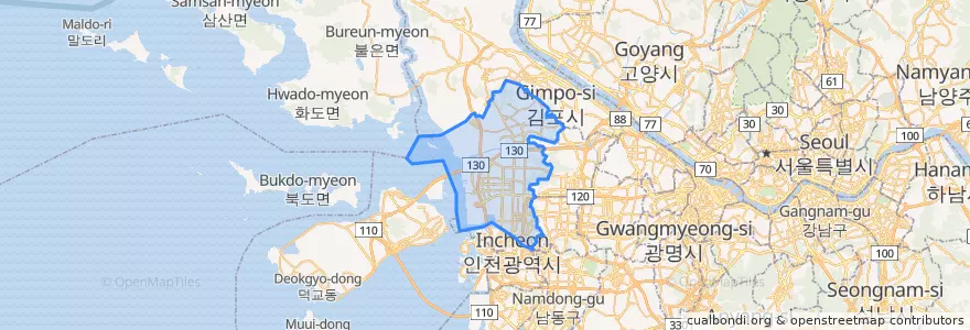 Mapa de ubicacion de 西區.