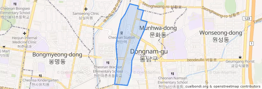 Mapa de ubicacion de Daeheung-dong.