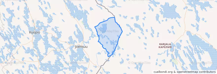 Mapa de ubicacion de Ilomantsi.