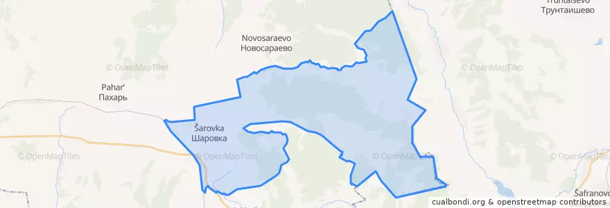 Mapa de ubicacion de Шаровский сельсовет.