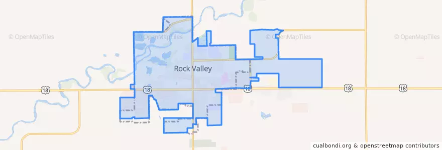 Mapa de ubicacion de Rock Valley.