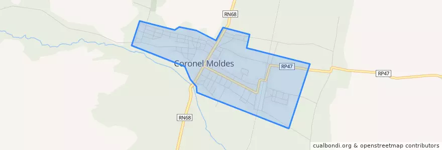 Mapa de ubicacion de Coronel Moldes.