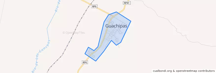 Mapa de ubicacion de Guachipas.