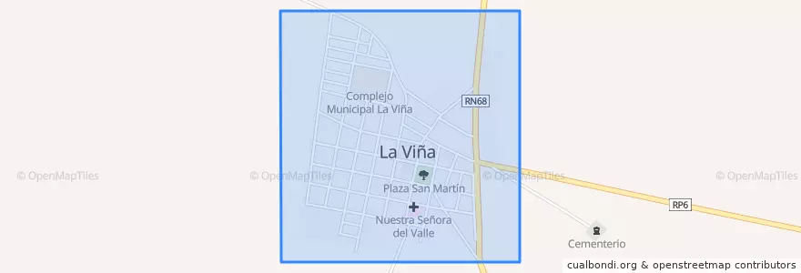 Mapa de ubicacion de La Viña.