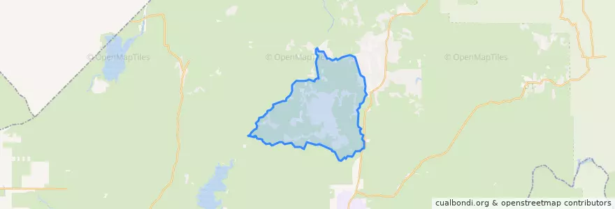 Mapa de ubicacion de Yosemite Lakes.