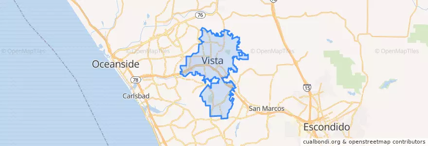 Mapa de ubicacion de Vista.