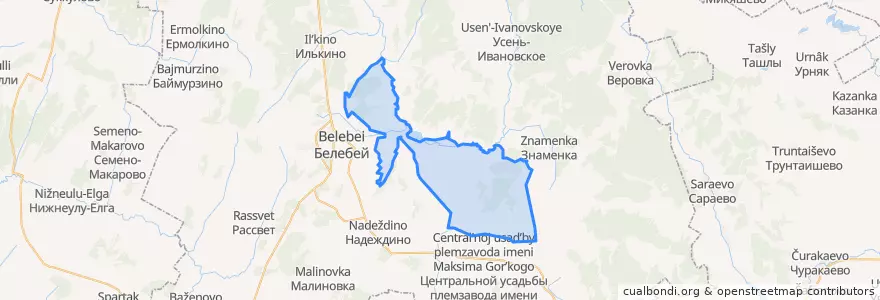 Mapa de ubicacion de Донской сельсовет.