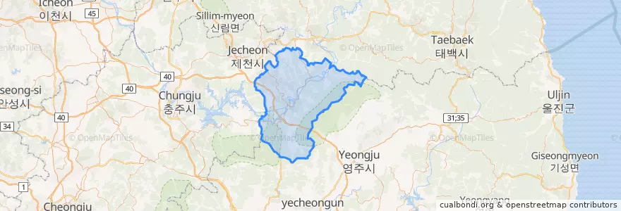 Mapa de ubicacion de 丹陽郡.