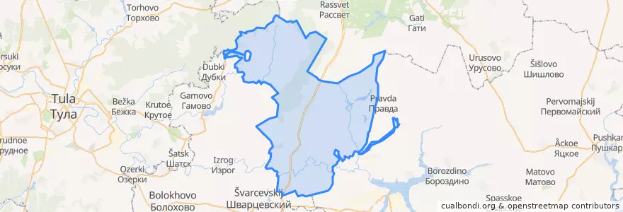 Mapa de ubicacion de Грицовское сельское поселение.