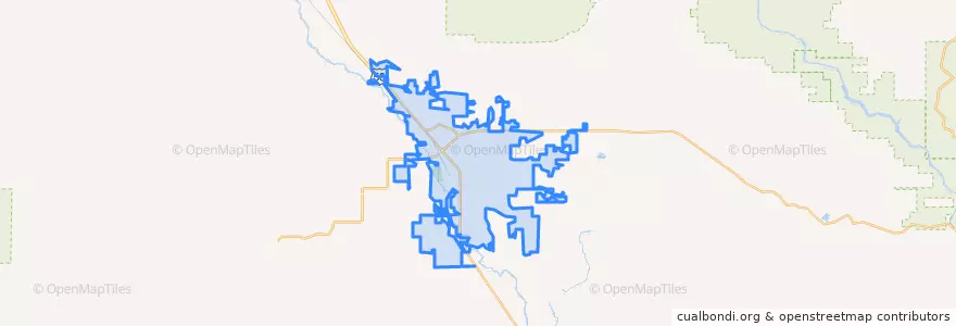 Mapa de ubicacion de Montrose.