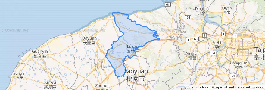 Mapa de ubicacion de 蘆竹區.