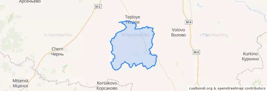 Mapa de ubicacion de Волчье-Дубравское сельское поселение.