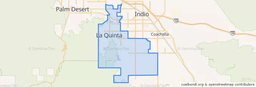 Mapa de ubicacion de La Quinta.