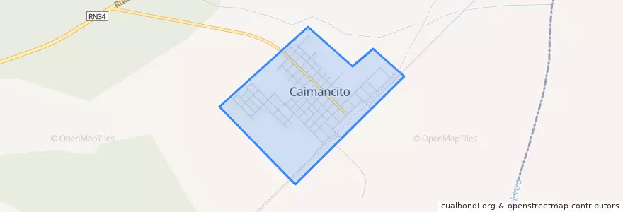 Mapa de ubicacion de Caimancito.