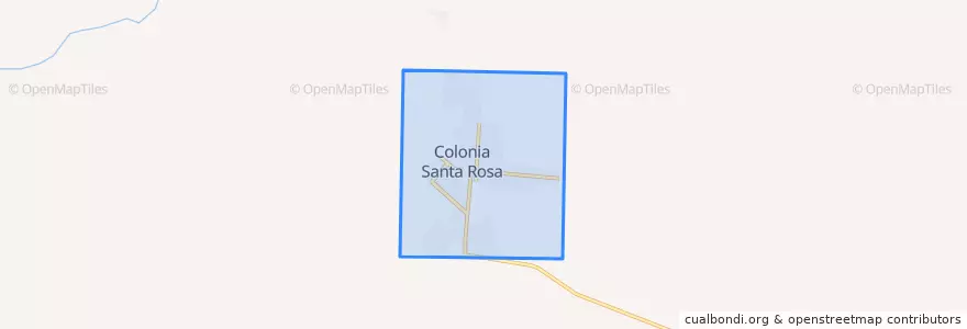 Mapa de ubicacion de Colonia Santa Rosa.