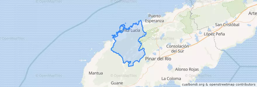 Mapa de ubicacion de Minas de Matahambre.